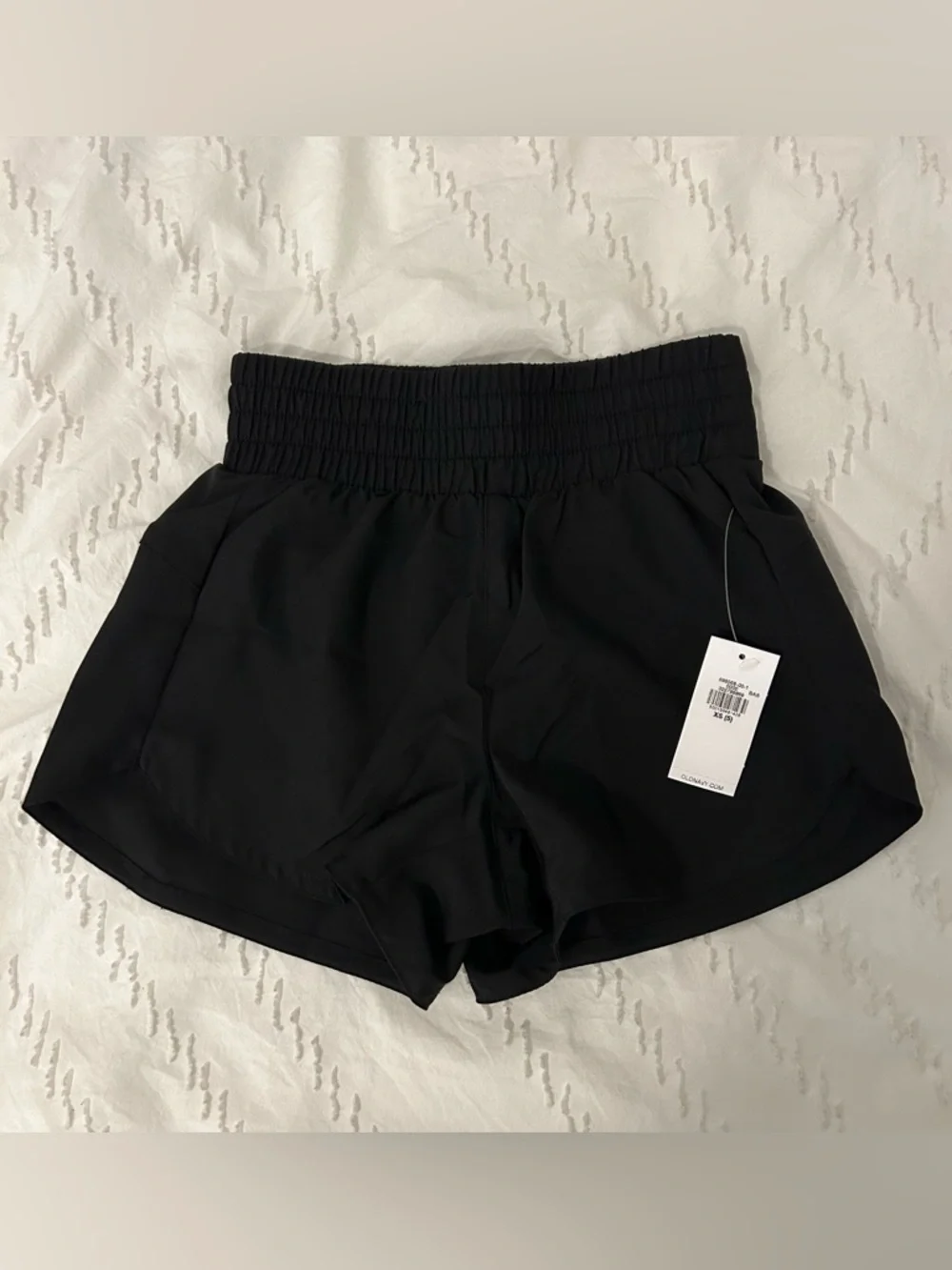 Old Navy Girls High Waisted Dolphin-Hem Run Shorts Black Size XS 5 Athletic NEW